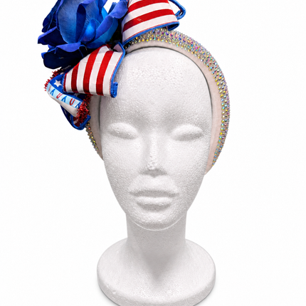 Blue Rose Jewel Headband