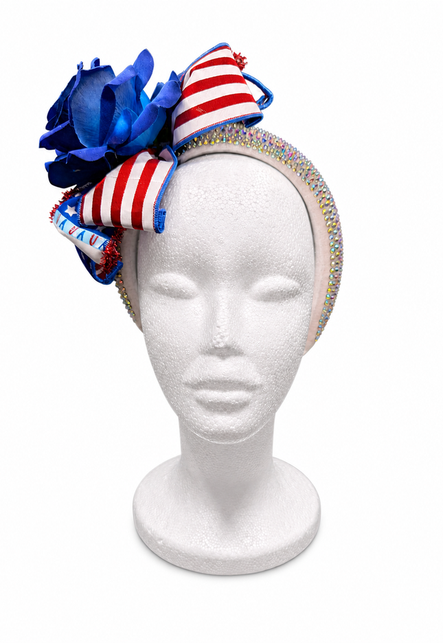 Blue Rose Jewel Headband