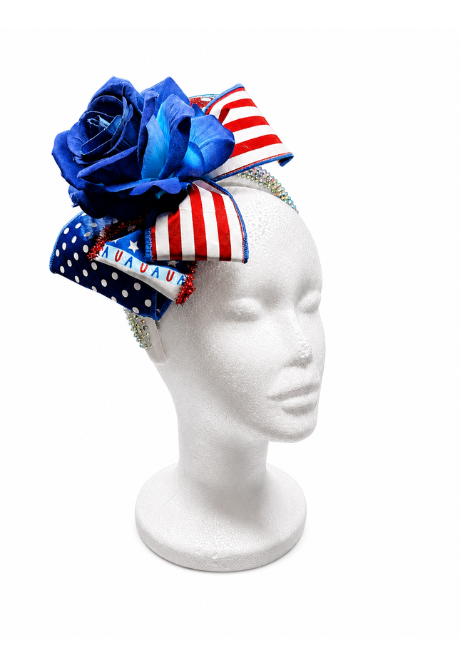 Blue Rose Jewel Headband