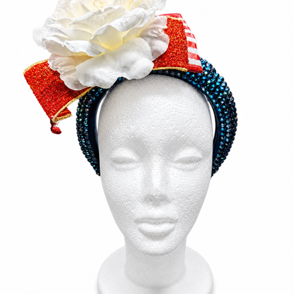 White Rose Jewel Headband