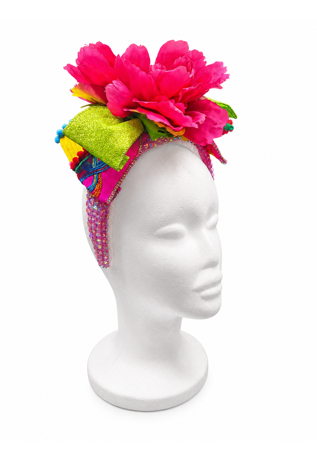 Hot Pink Flower Jewel Headband