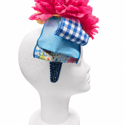 Hot Pink Peony Jewel Headband