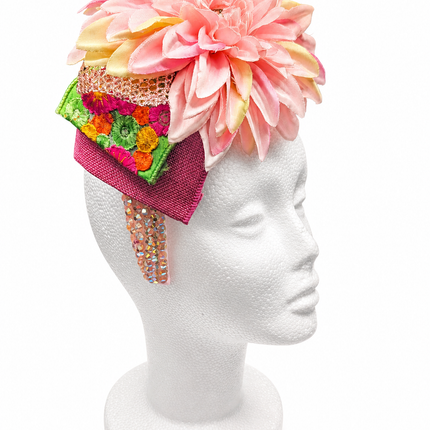 Pink Dahlia Jewel Headband