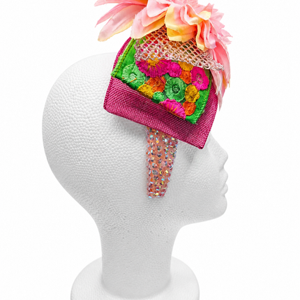 Pink Dahlia Jewel Headband