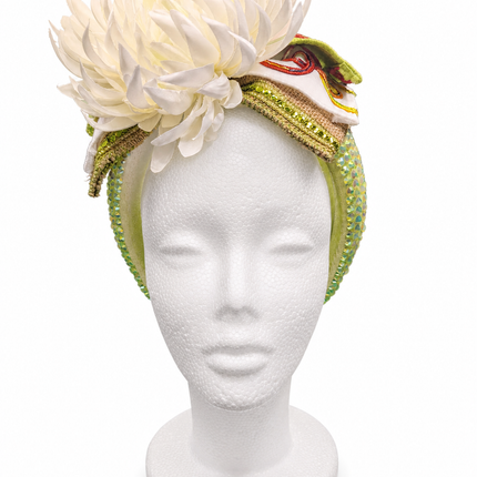 White Dahlia Jewel Headband