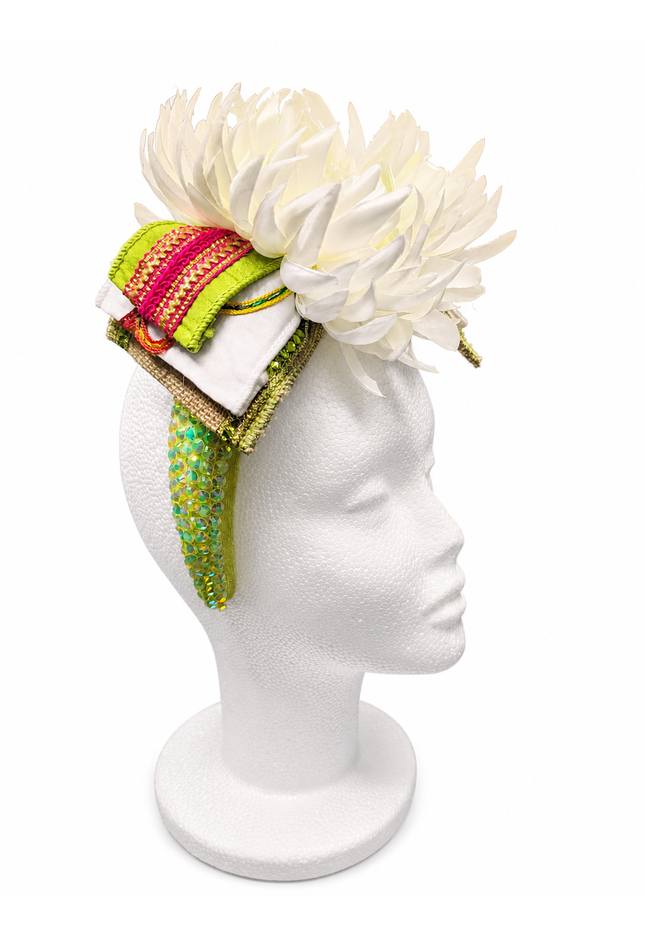 White Dahlia Jewel Headband