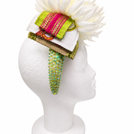 White Dahlia Jewel Headband